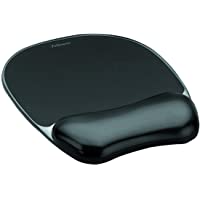Los mejores  - Fellowes Gel Crystals - Alfombrilla de ratón con reposamuñecas ergonómico- color negro